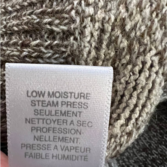 Susan Bristol Women's Fair Isle Vest Size L in Brown Beige Wool Silk Blend - Picture 7 of 7